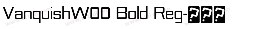 VanquishW00 Bold Reg字体转换